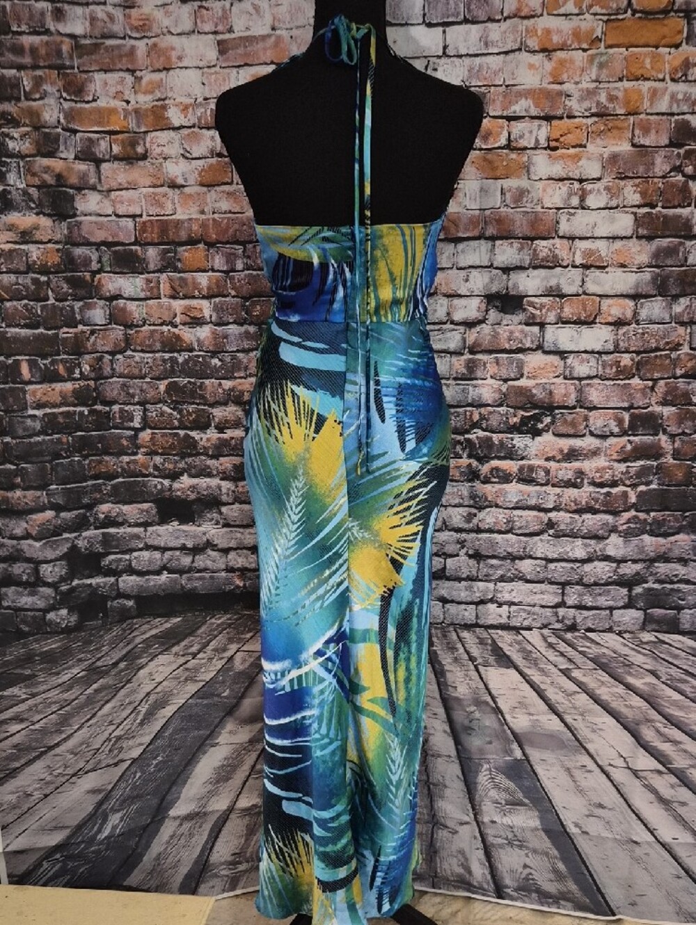 Cache Blue & Yellow Tropical Wrap Maxi Dress - Picture 7 of 9